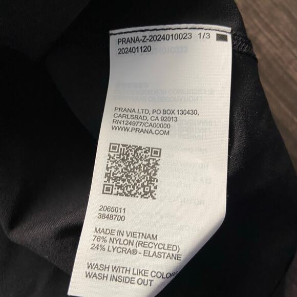 Prana Luxara Racerback Tank Women's S Black Fitted Scoop Neck Ultra-Lightweight - Picture 6 of 6